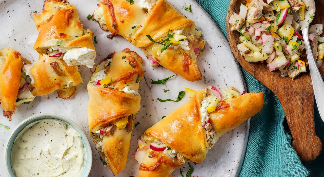 Pizza Gemüse Croissants