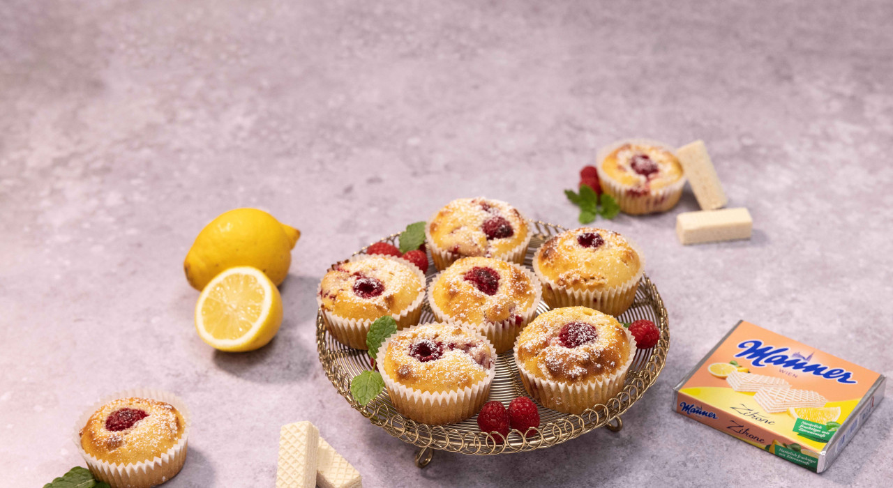 Manner Zitronen-Himbeer-Muffins