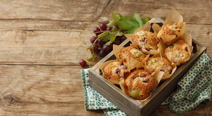 Trauben-Nuss-Muffins