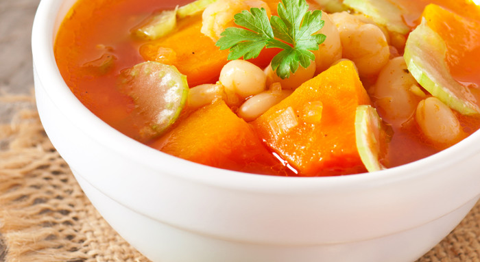 Kürbis-Bohnensuppe