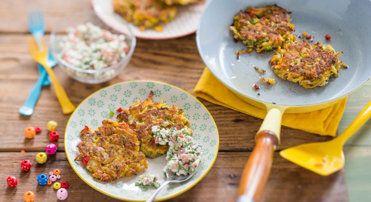 Süßkartoffel Paprika Rösti
