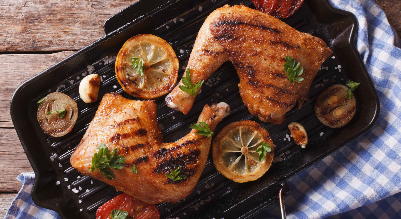 Hühnerkeulen gegrillt