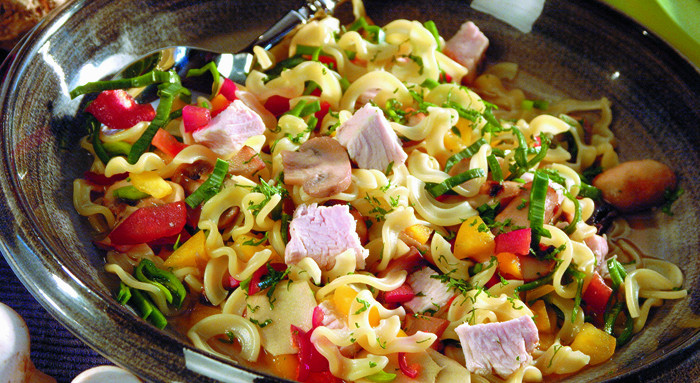 Nudeltopf mit Hühnerfleisch - www.nahundfrisch.at