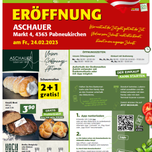 Unser Eröffnungsflugblatt KW08 2023 nach dem Umbau