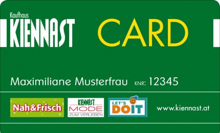 Abbildung: Kiennast-Kunden-Card Vorteile